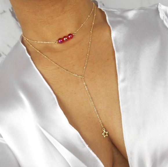 New Chloe Beaded Lariat Necklace - Picture 2 of 8